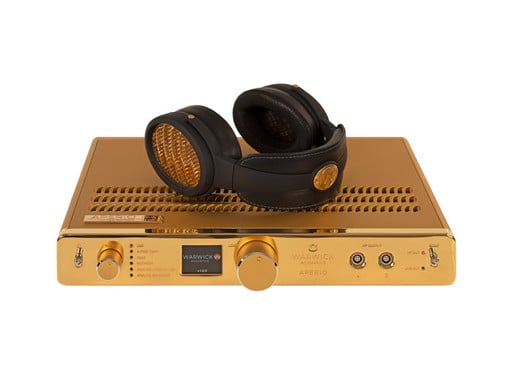 Warwick APERIO headphone system in 24 Karat Gold