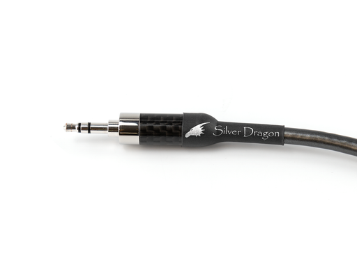 Silver Dragon Premium Cable for Meze Liric Headphones with 3.5mm TRS Furutech Carbon Fiber Unbalanced Rhodium