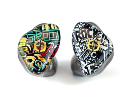 Empire Ears Legend X custom IEMs in Graffiti and Doodles faceplates