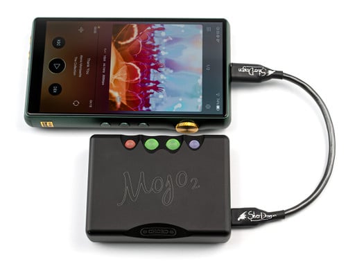 Silver Dragon USB Cable from iBasso DX240 to Chord Mojo 2