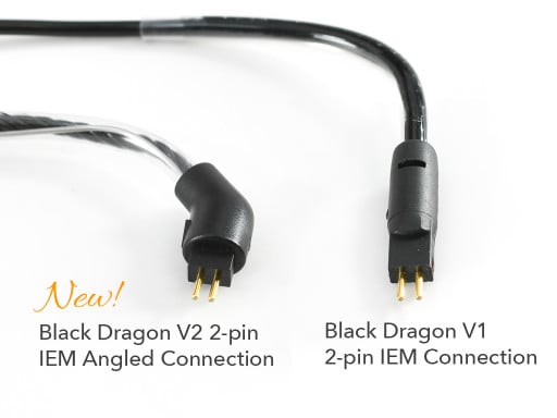Black Dragon V1 2-pin v. V2 angled 2-pin connections