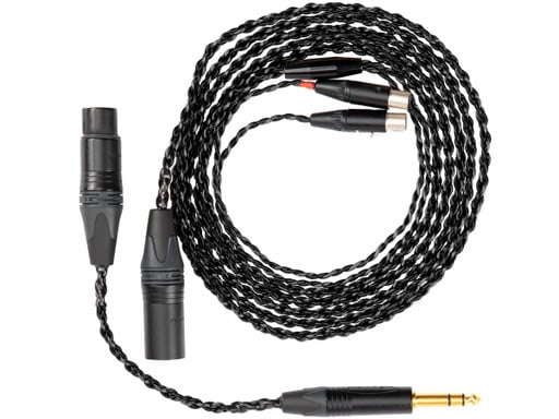 Audeze LCD Stock cable with 4 pin Male XLR and 1/4" Adapter cable