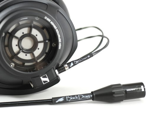 Sennheiser HD 820 Headphones with Black Dragon headphone cable