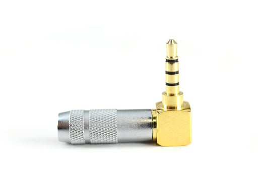 4 pole 3.5mm TRRS Gold Right Angle Mini Connector